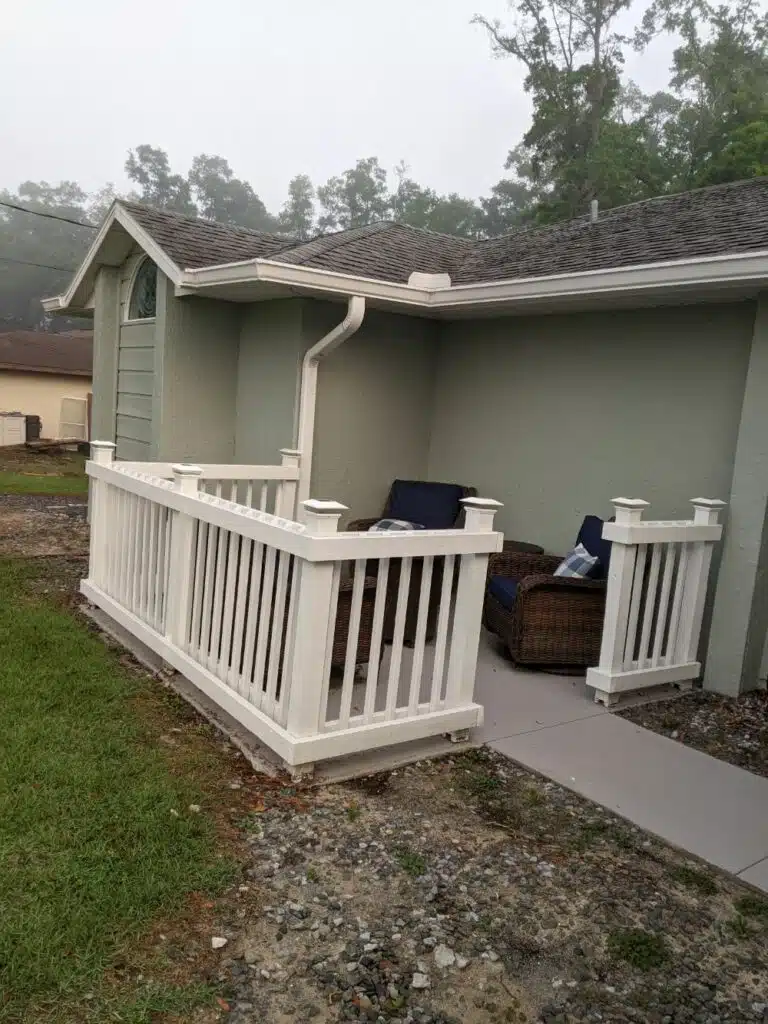 Exterior deck railing paint job results in florida