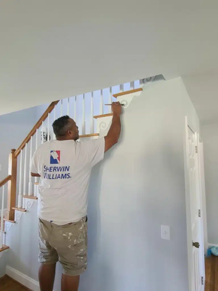 interior painting a staircase