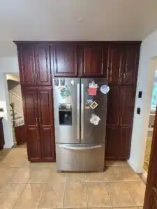 stained kitchen cabinets, cabinet refinishing, trucare painters